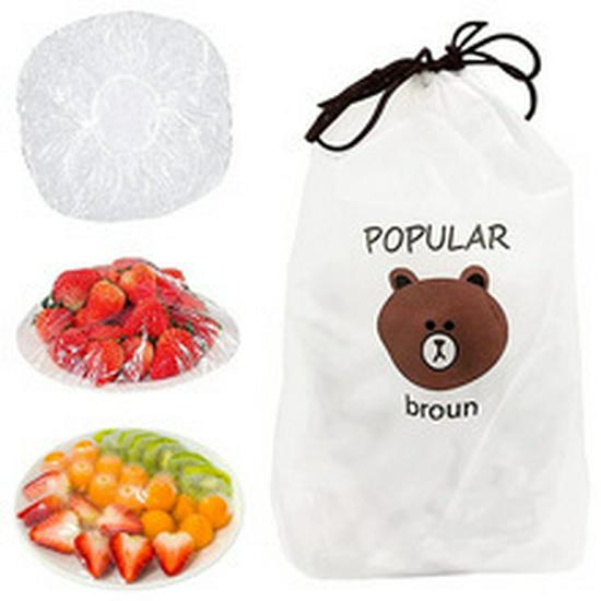 Disposable Elastic Fresh-Keeping Bowl Covers - Tear-Free Cling Film for Kitchen Leftovers