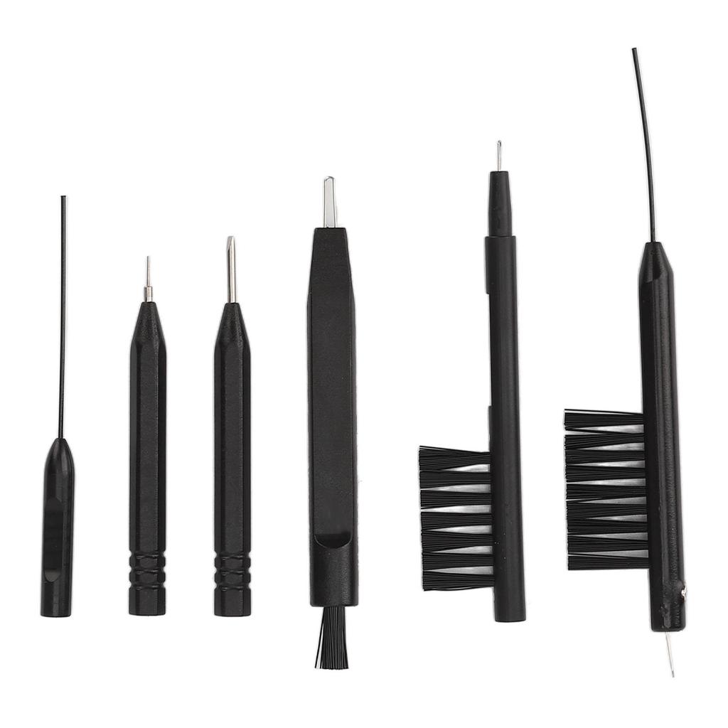 7 Pieces Hearing Aid Cleaning Tool Kit Multifunction Brush Set with Dry Clean Cloth Earbuds Care Accessories