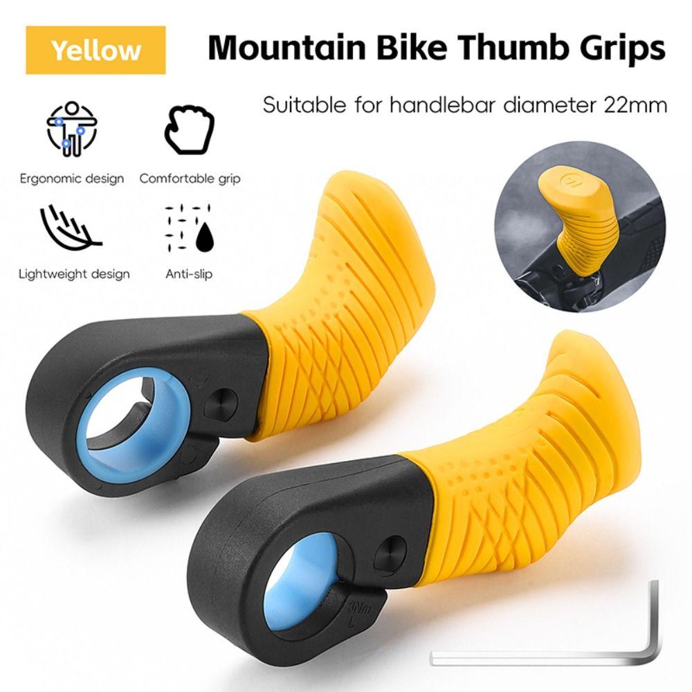 1 pár otěruvzdorných palcových gripů na kolo Protiskluzová opěrka řídítek Prémiová pomocná rukojeť Cyklistika