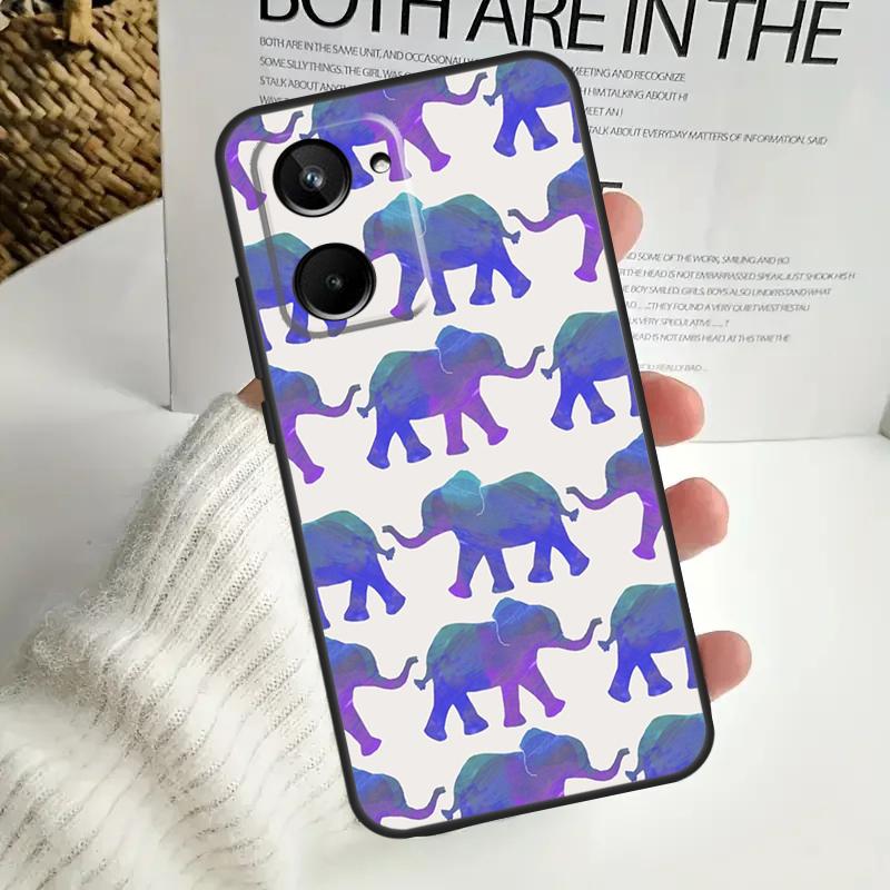Cute Baby Elephant For Realme 15 10 11 12 13 14 Pro Plus C65 C67 C63 C61 C55 C51 C53 C35 C75 GT6 GT7 Pro Case