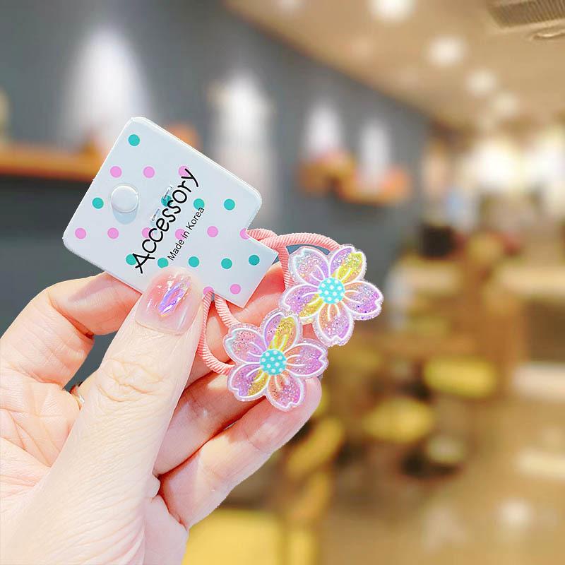 2 Stück Neue Cartoon Niedliche Kinder Elastische Haarbänder Kinder Haargummis Mädchen Haaraccessoires Baby Kopfschmuck