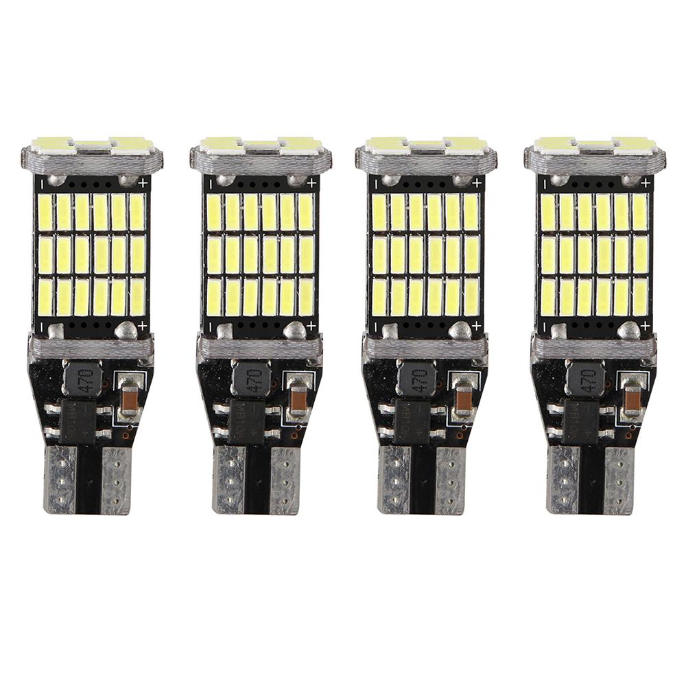 4/2/1PCS Car Signal Light T15 W16W LED Bulb No Error 4014-45SMD High Power White Car Taillight Reverse Light Car Accessories