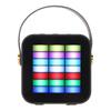 Children Mini Karaoke Machine BT 5.3 LED Lighting Effects Wireless Bluetooth Speaker with 2 Micropho