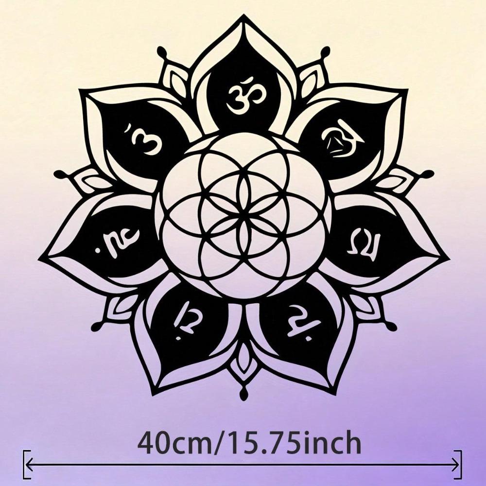 

Retro Chakra Lotus Metal Wall Art Wrought Iron Decor Living Room Studio Office Gift 40x40 різнокольоровий
