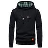 Plaid Hoodie Men Athletic Hooded Sweatshirts  Sweater Slim Fit Long Sleeve Pullover With Pockets Basic Shirt