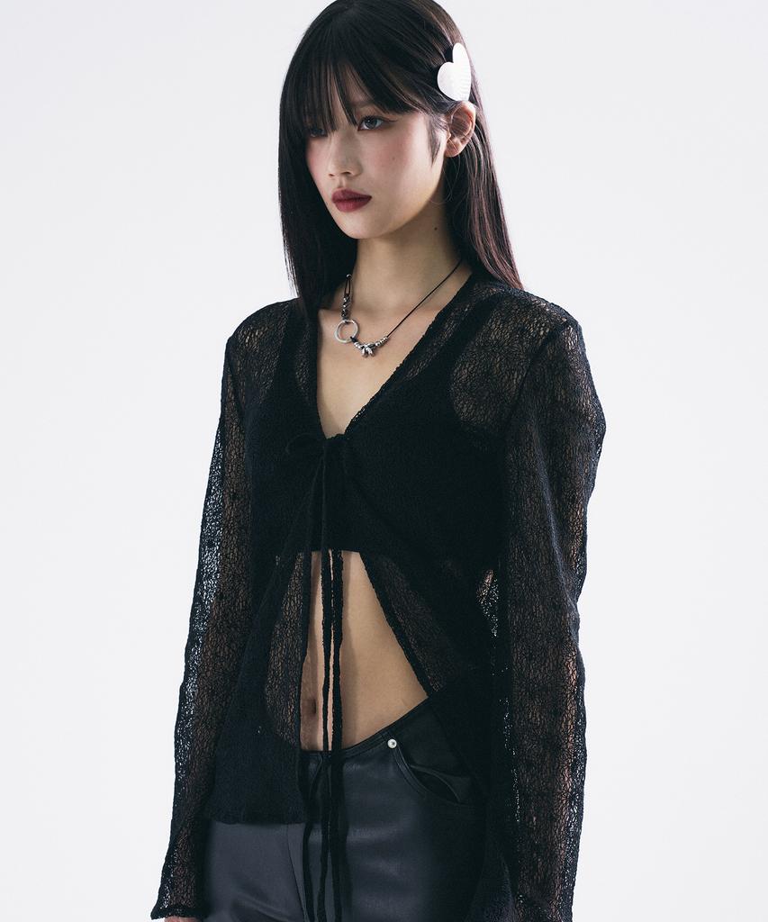 Sentiments No.439 [Black] Heart Shield Hair Pin