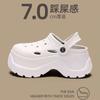 7.0Cm outer wear thick-soled heightening eva stepping on shit feeling bag head two wearing hole shoes women's summer indoor beach cool slippers