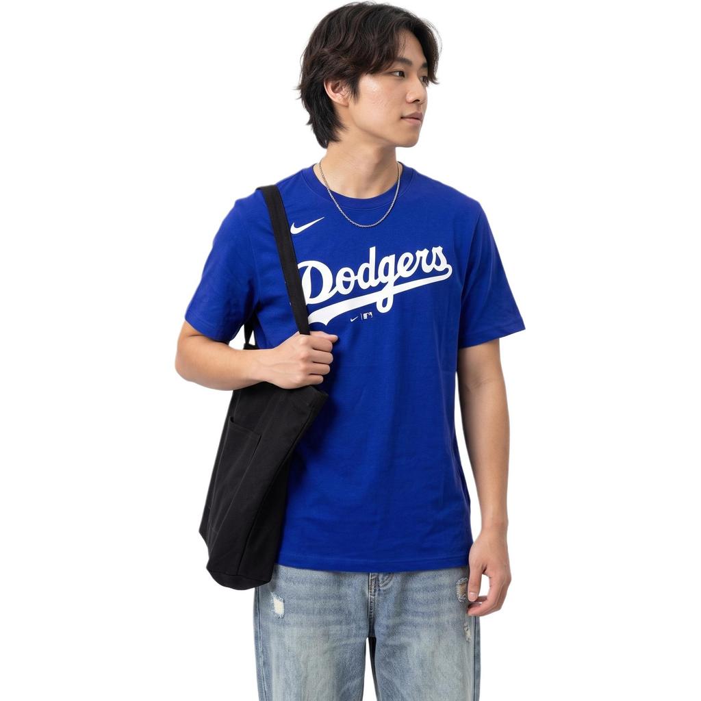 Nike X MLB Los Angeles Dodgers T Shirts Unisex Blue Crew Neck Thin Other N199-4EW-LD-M3X