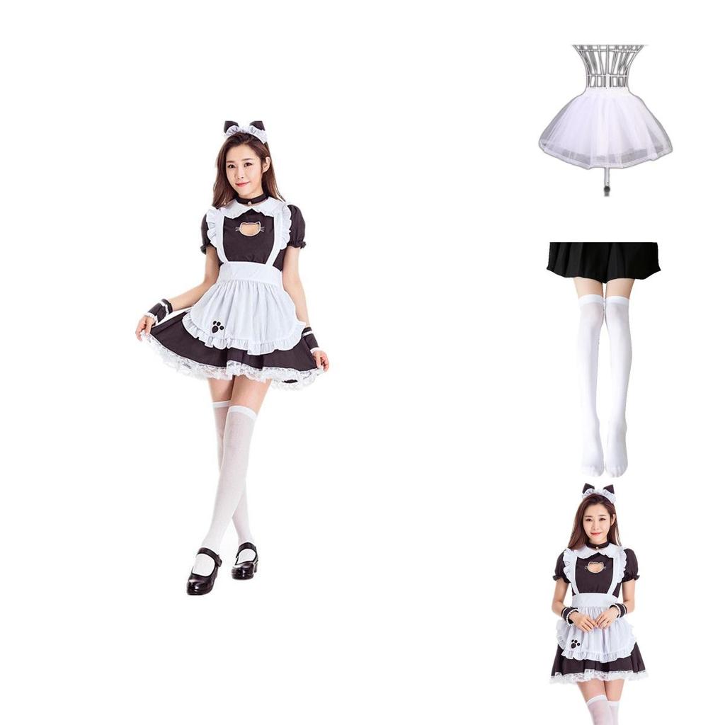 Katzenmädchen Dienstmädchen Kostüm Cosplay Kleid mit Polyester Mischung für Halloween Anime Fans