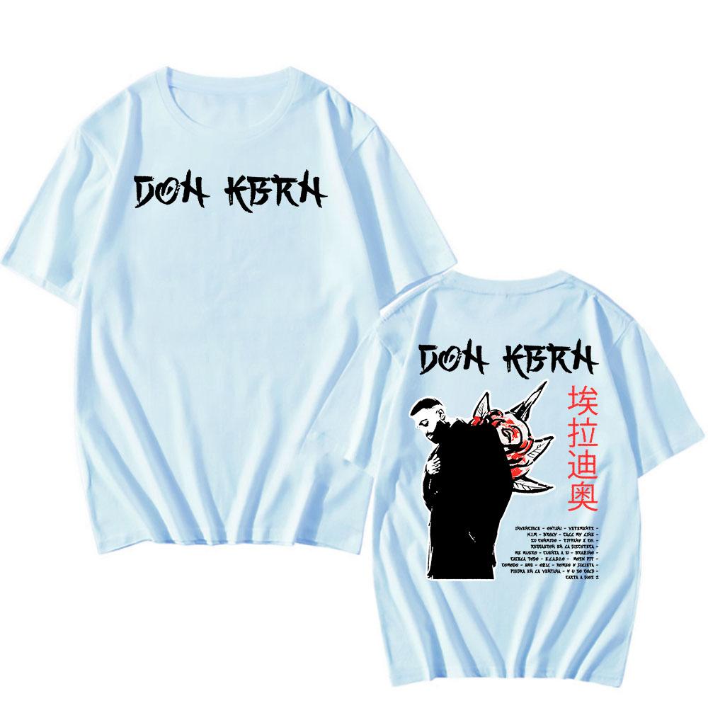 DON KBRN Album 2025 New T-shirt Eladio Carrión Singer Graphic Tshirts Short Sleeve O-neck Male T Shirt Print Tees Unisex Men Tee