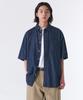 Oversized Short Sleeve Denim Shirt [Indigo]