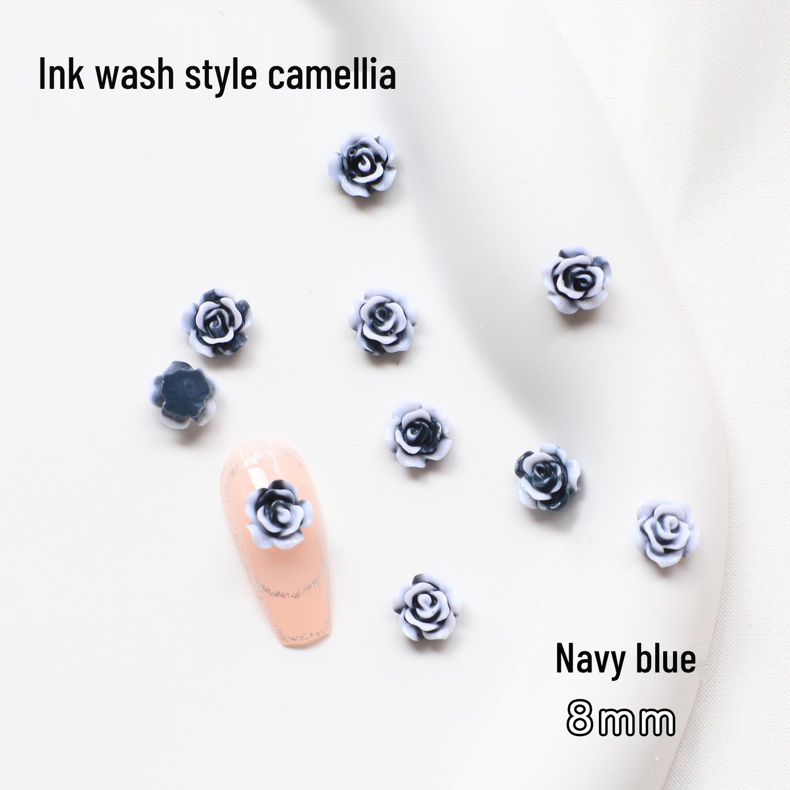 Camellia Retro Wine Red 3D Rose & Butterfly Resin Nail Art Kit