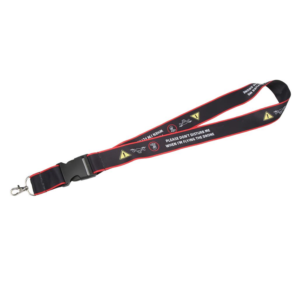 Remote Controller Lanyard Anti Lost Nylon Sturdy RC Drones Remote Controller Neck Strap with Warning Slogan for FPV Red