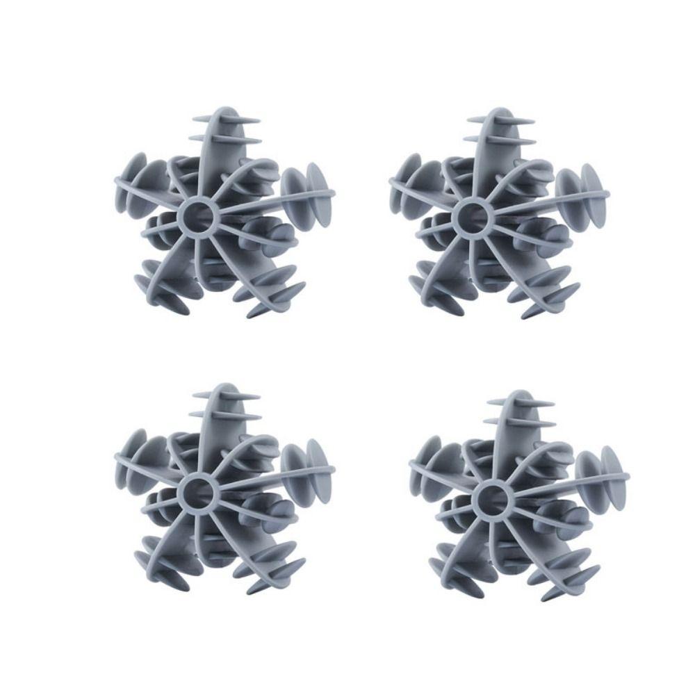 

4 шт. Силиконовый бустер для чистки, шарик для стирки, шарик для чистки одежды против спутывания для дома серый