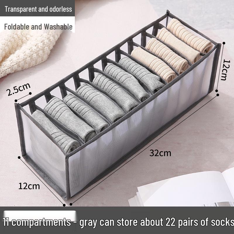 Drawer-Type Multi-Compartment Storage Box for Underwear and Socks - Dormitory and Household Organizer