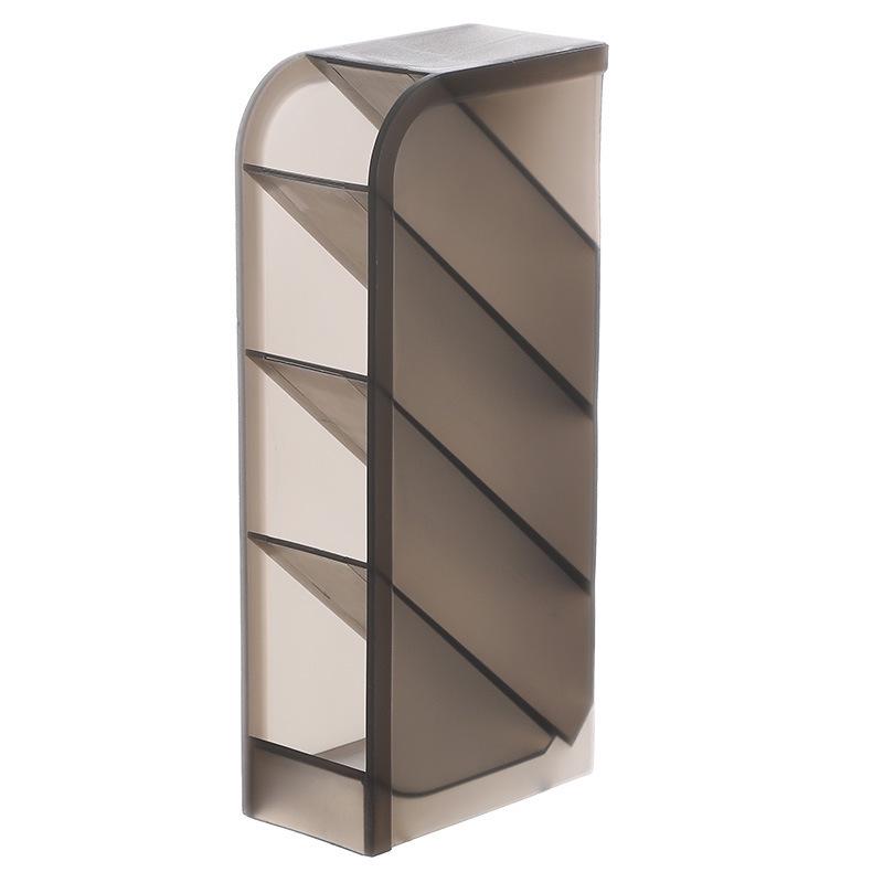 Frosted Transparent Desk Organizer: Pen, Brush, and Lipstick Holder