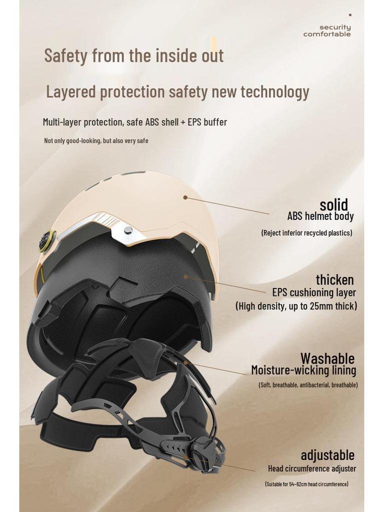 Certified Unisex Electric Motorcycle Half Helmet - Summer Sun Protection & All-Season Safety