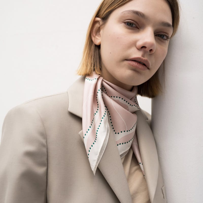 BB’DE SOLI’DE Blue Silk Scarf (3color)