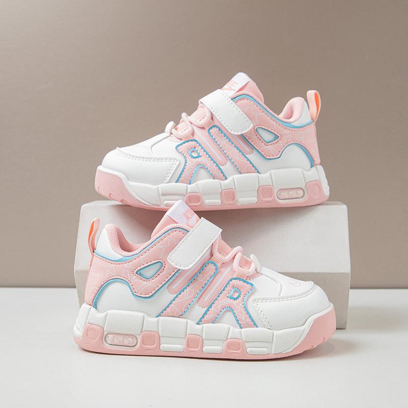 2025 Autumn Men's & Children's Non-slip Leather Sports Shoes: Korean Style, Soft Sole, Casual Dad Shoes