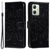 For Motorola Moto G54 5G Case PU Leather Mandala Imprinted Design Wallet Phone Cover