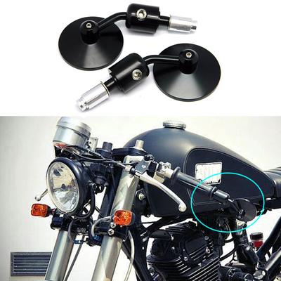 Universal Motorcycle  Aluminum Rear View 3" Handle Bar End 7/8" Mirrors For Kawasaki Yamaha Honda Suzuki Motorcycle