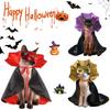 Halloween Vampire Pet Costumes Couture Set with Mask Cape for Cats Dog Halloween Festival Set Dress Up Pet Parties Cloak Clothes
