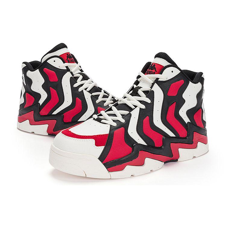 Kappa Comfortable Simple Casual Fashion High-Top Sneakers Exquisite Details Unisex Sneakers White Black Red K0DZ5CC72D-012A