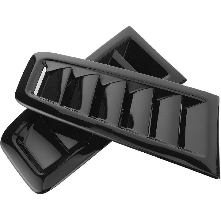 Hood Vents, 2Pcs Universal Car Hood Vent Wear Bonnet Vents Practical Engine Hood Vents for Focus RS MK2 (Glossy Black)