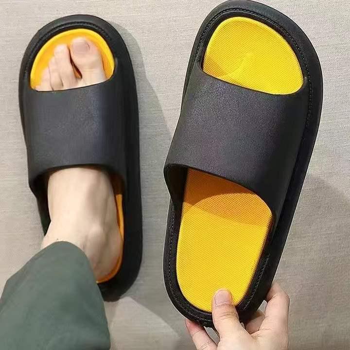 

Модные мужские летние мультяшные нескользящие шлепанцы - уличный стиль с одной лямкой для пар 11-12 [Fits Size 9 Foot]