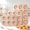 Cake Mold Carbon Steel 6 9 12 Cavities Nonstick Baking Pan Bread Tray for Professional Home Kitchen Use