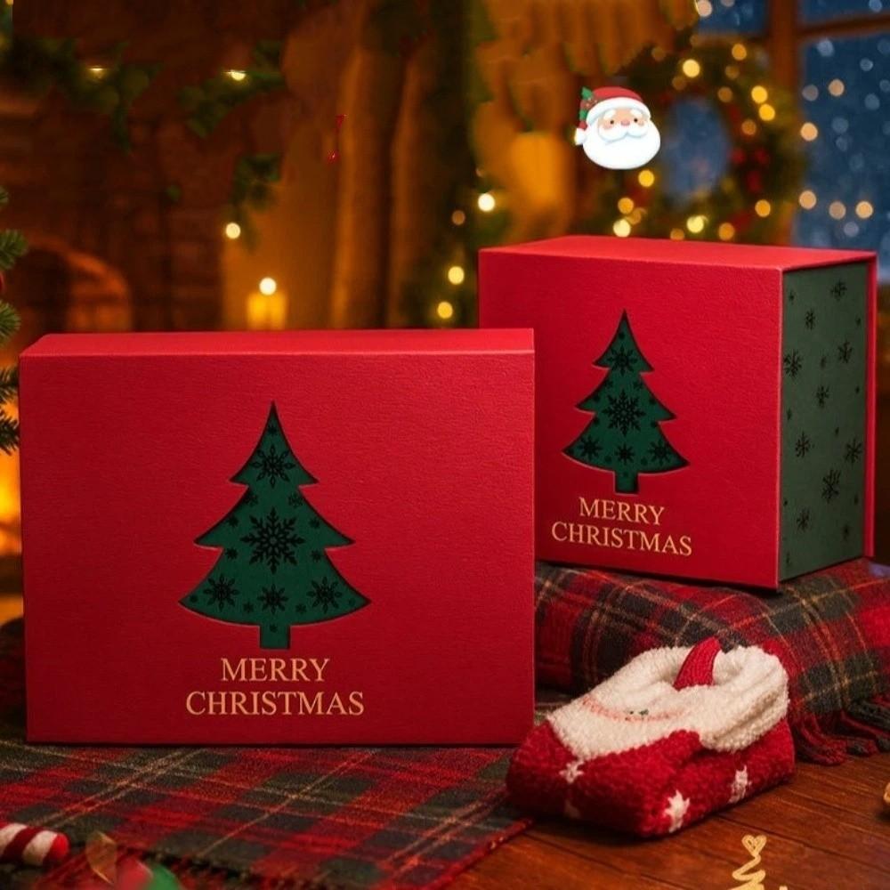 Weihnachtsbaum Weihnachtsgeschenke Schachtel Klappdeckel Geschenkverpackungsschachtel Feiertagsverpackungsschachtel Weihnachten