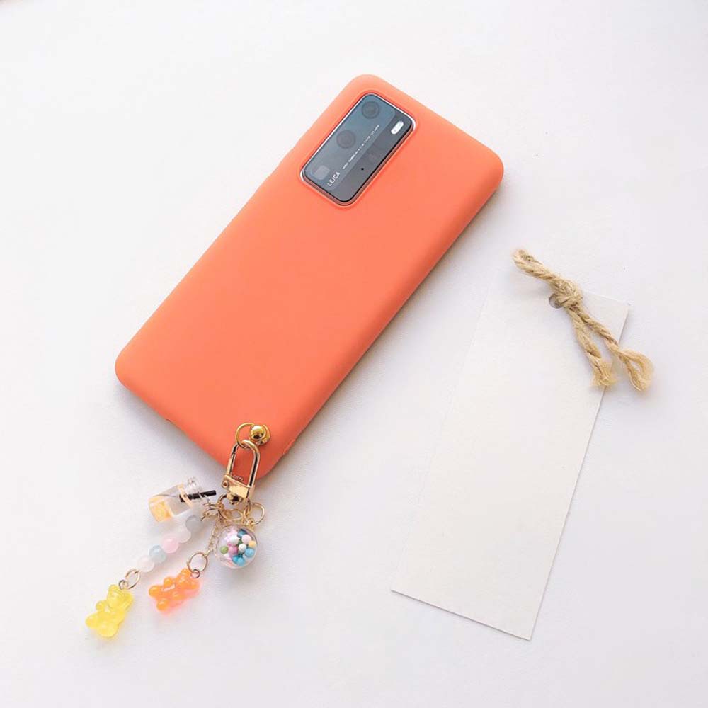 Men Women Bag Pendant Acrylic Floating Fruit Fashion Accessories Keyholder Key Ring Bear Key Chain
