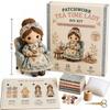 Knitting Grandma Sewing Lady Patchwork DIY Collection Kit Fabric Sewing Kit  for Adults Beginners