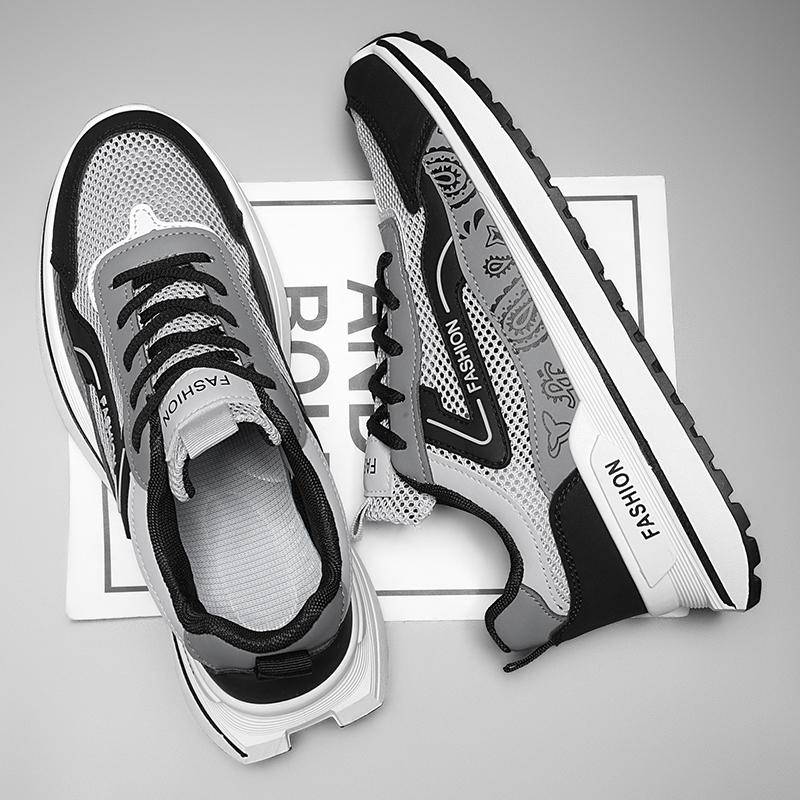 Men's breathable mesh casual shoes summer soft sole anti slip comfortable sports shoes fashion versatile outdoor running shoes