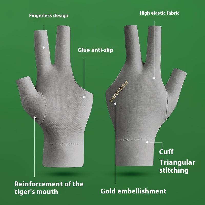 1Pc Billiards Gloves Enhanced Grip Left Hand Open Finger Professional Billiards Gloves Snooker Table Tennis Gloves