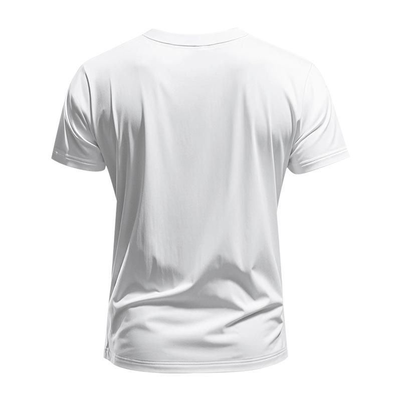 Men's V-Neck Quick-Dry Breathable Casual Sports Short Sleeve T-Shirt.
