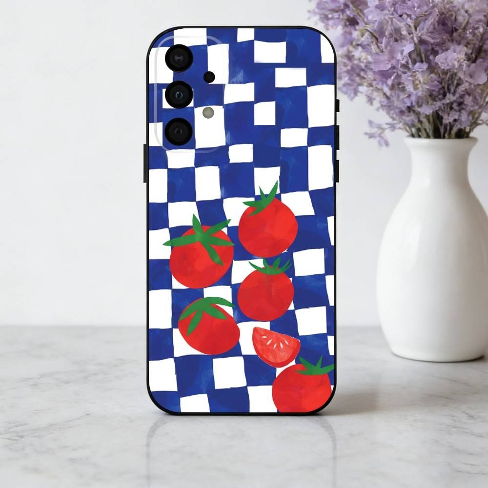 ins cute colorful F-Fruit Phone Case For Samsung Galaxy A73,A72,A71,A70,A53,A52,A51,Soft Silicone Black Cover