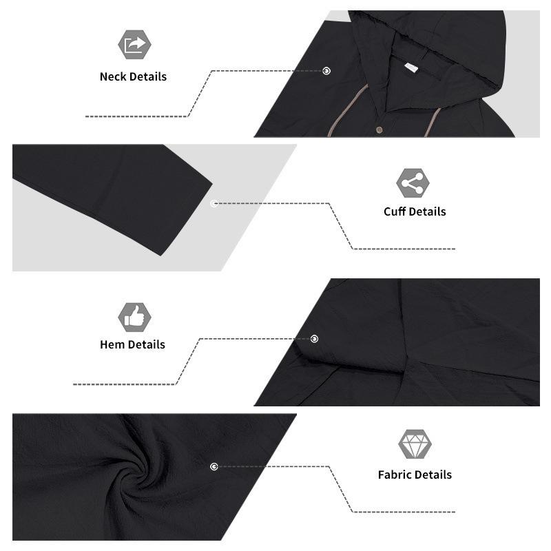 Men's Linen Casual Hooded Shirt & Shorts Set - Breathable, Long-Sleeved, Two-Piece.
