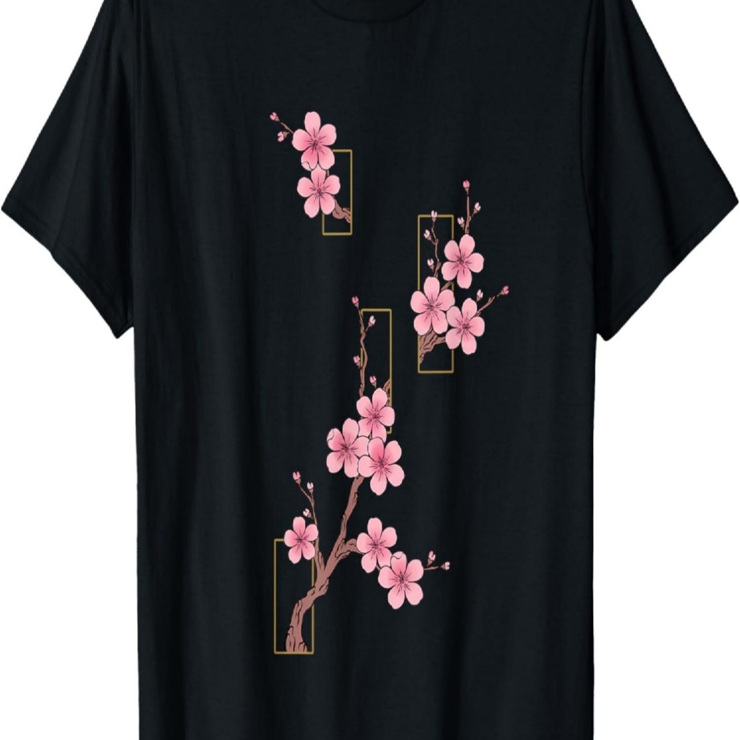 

Graphic with Cherry Blossom T-Shirt XXXXXL чорний