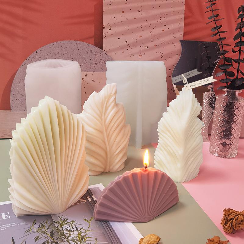Hot Sale Shell Shape Candle Molds Aroma Candle Soap Molds белый