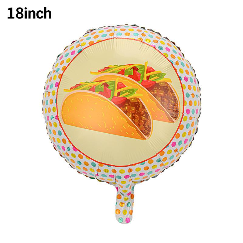 

Кактус Воздушный шар Карнавальная вечеринка Украшение Алюминиевый Буррито Тако Воздушный шар Фиеста Набор 18 Inch Mexican Ball - Crepe