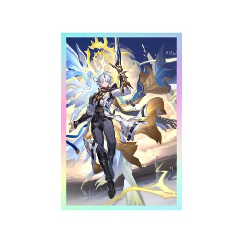 Set of 5 Hokai Star Rail Fainon Merchandise: Acrylic Stand, Keychain, Badge, Clear Acrylic Card, and Shikishi (Shikishi). Perfect as a Figurine, Room