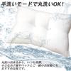 EIYU Pillow, 43x63cm, Low, Washable, NANO Platinum, Ivory, with Gray Pillowcase, Shipped Uncompressed