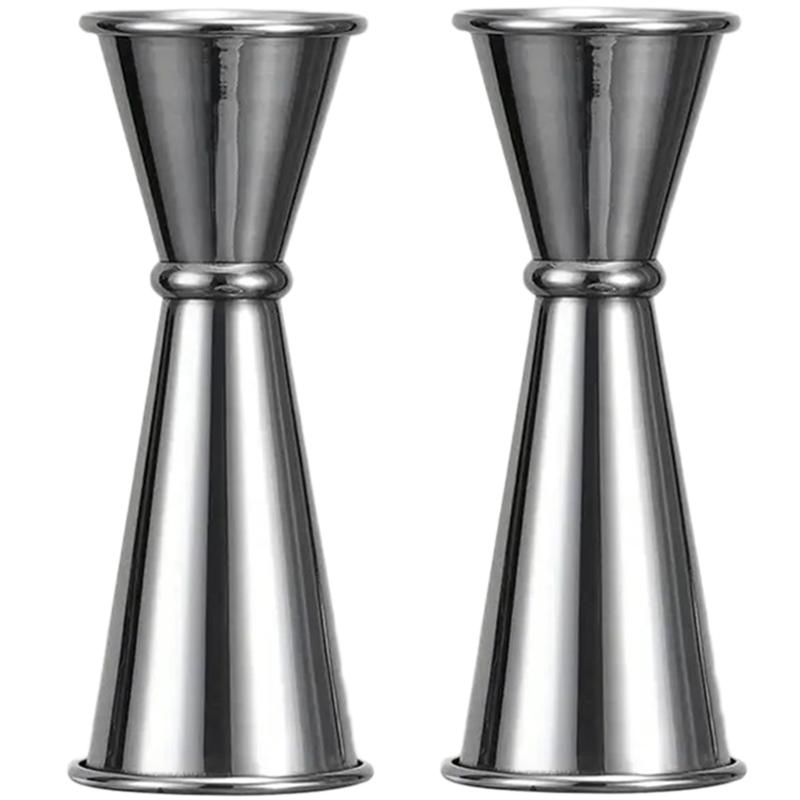 2Oz/1Ozjigger For Bartender Stainless Steel Cocktail Jigger With Measurements Double-Headed 1/2Oz For Home Bar Party Club Tool