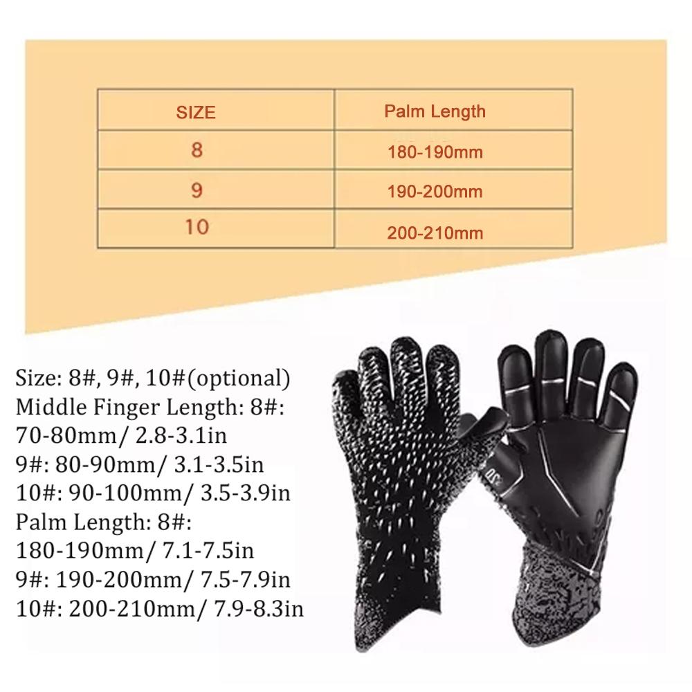 Guanti da portiere di calcio Guanti da calcio traspiranti ispessiti Guanti da allenamento in lattice antiscivolo per