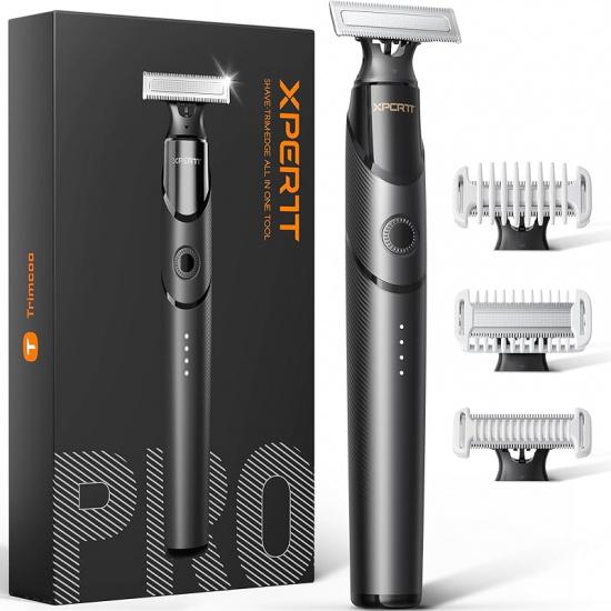 [2025 Upgraded Beard & Body Hair Trimmer for Men [All-in-One] USB-C Fast Charging, Groin & Ball Hair Painless Electric Shaver, Travel Razors,