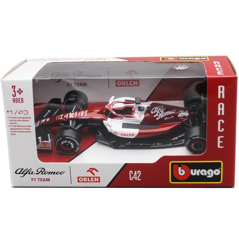 2022 Bburago Diecast 1:43 Car Alfa Romeo C42 Ferrari F1-75 RB18 Red Bull F1 Model Alloy Toy Formula One Car Collection Kid Gift