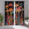 2pcs Mandala Sun and Moon Curtains   Psychedelic Purple and Red Design with Geometric Galaxy for Bedroom Drapes