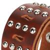   Bracelet Split Leather   Snap Button Rivet   Vintage Wrist Jewelry(Black )