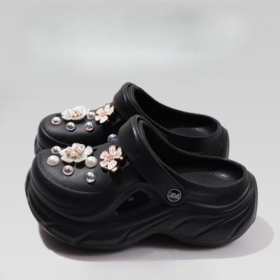 Thick-soled New Style Shoes for Height-increasing Outerwear, Anti-slip and Odor-resistant Beach Crocs